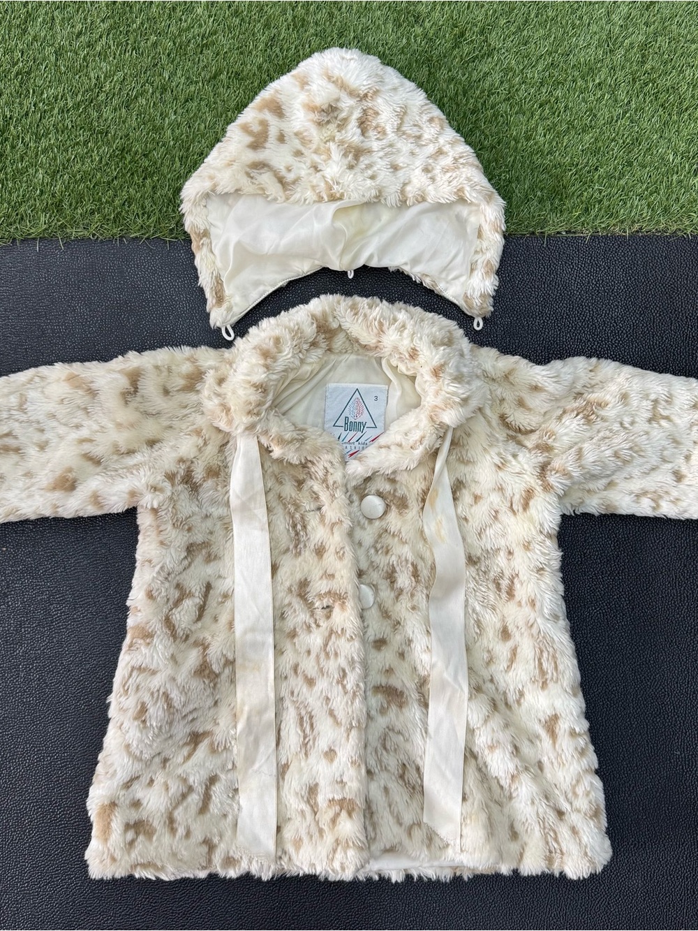 Bonny Kids Faux Fur Hooded Coat With Removable Hood